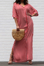 Load image into Gallery viewer, Maxi Button-down Striped Dress *(Various Colors)
