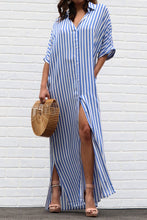 Load image into Gallery viewer, Maxi Button-down Striped Dress *(Various Colors)
