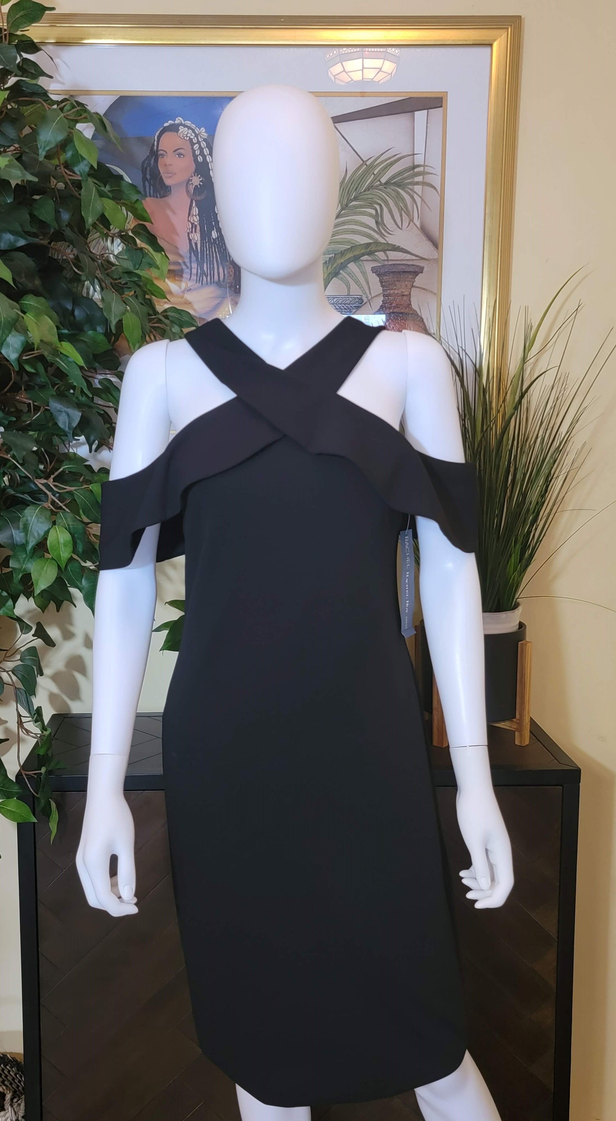 rachel roy off the shoulder dress Designer Black Dress (Rachel Roy) – Peek at Boutique