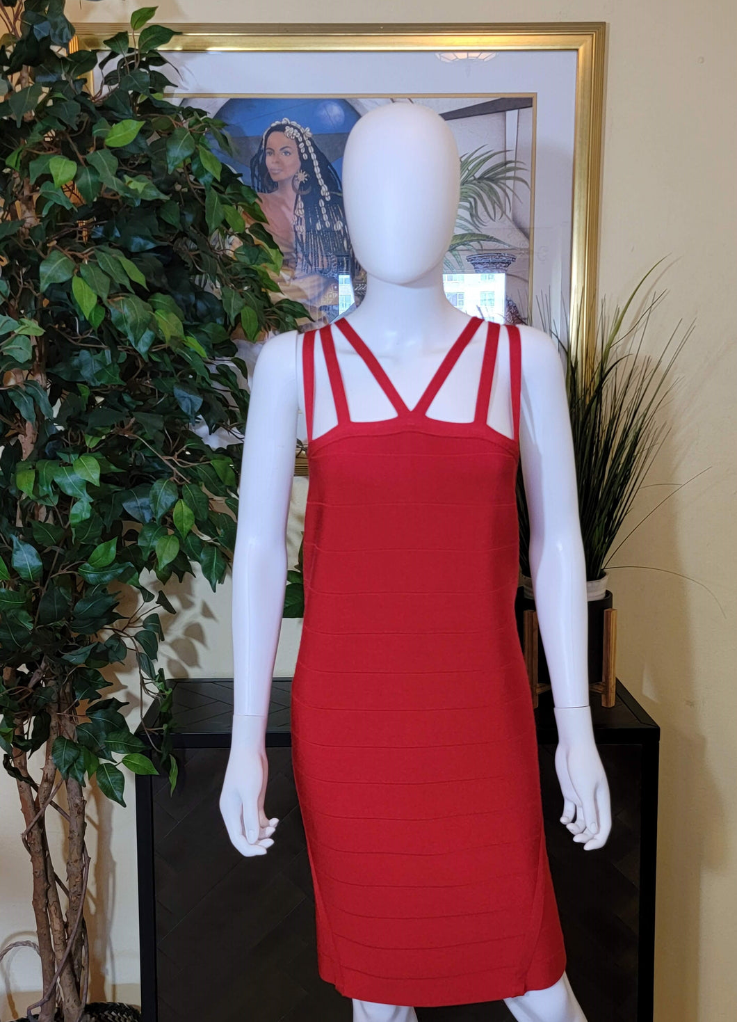 Red Multi-Strap Dress