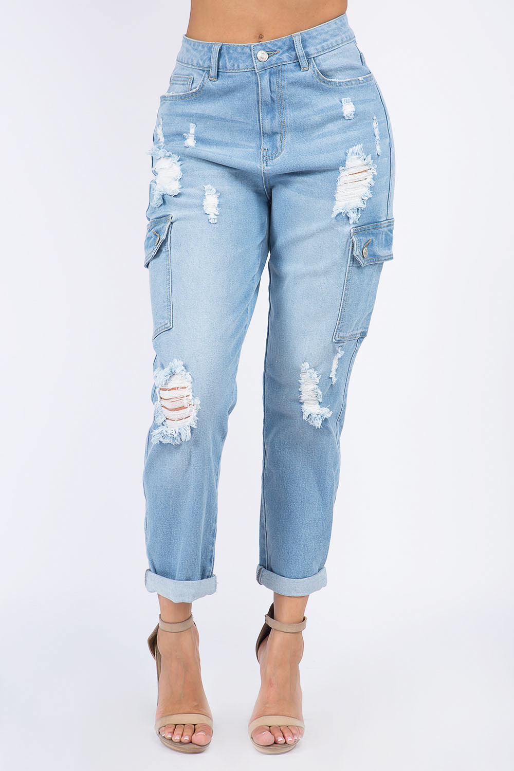 Boyfriend Jeans - Distressed