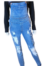 Load image into Gallery viewer, Distressed Denim - Farmer Overalls  **Various Colors**
