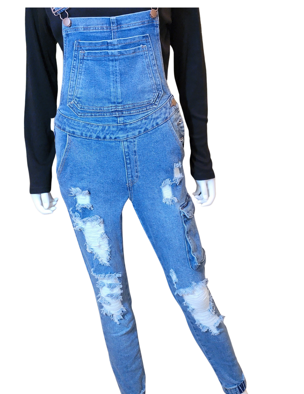 Distressed Denim - Farmer Overalls  **Various Colors**