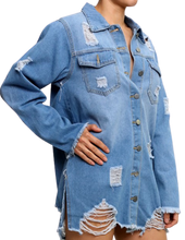 Load image into Gallery viewer, Denim Shirt - Distressed
