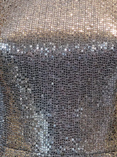 Load image into Gallery viewer, Metallic Silver Sequin Dress
